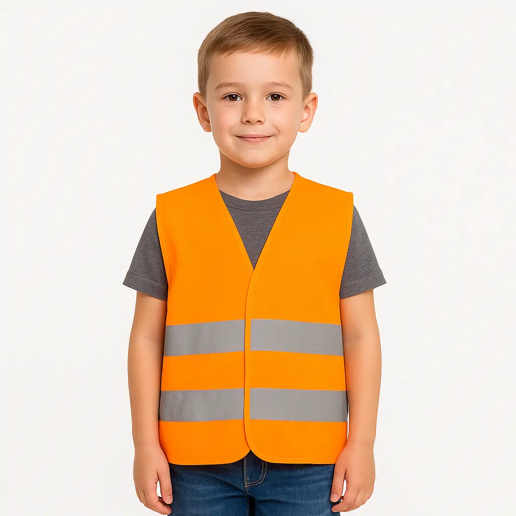 kamizelki odblaskowe dziecięce pomarańczowe