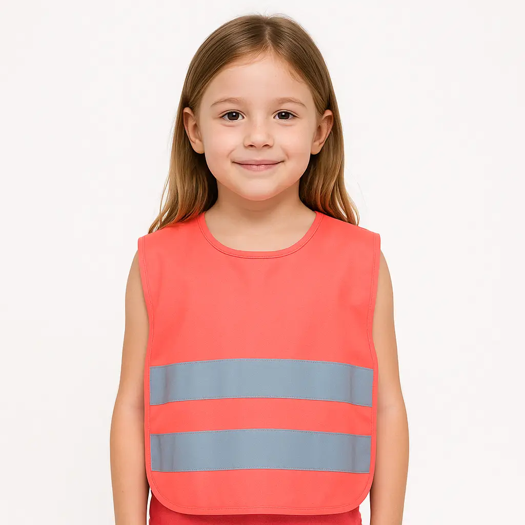 kamizelka odblaskowa dziecięca różowa